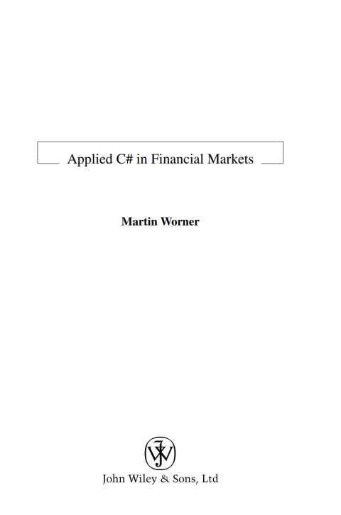 Cover image for book Applied C# in Financial Markets