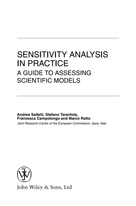 Cover image for book Sensitivity Analysis in Practice