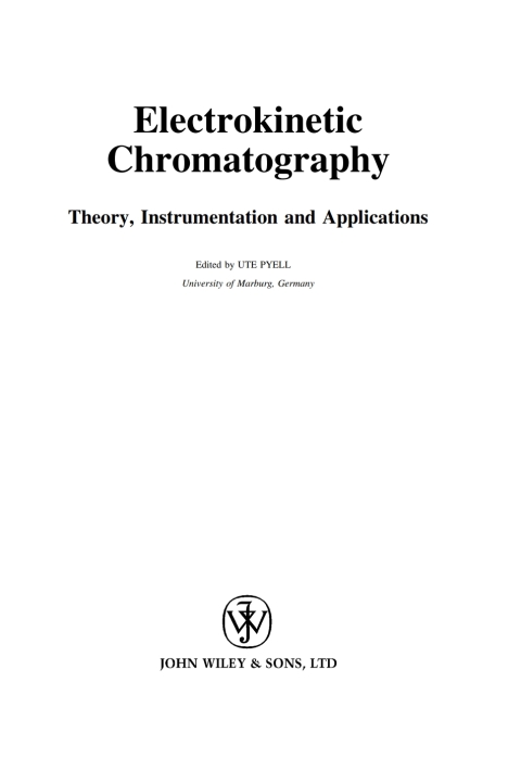 Cover image for book Electrokinetic Chromatography