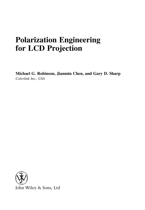 Cover image for book Polarization Engineering for LCD Projection