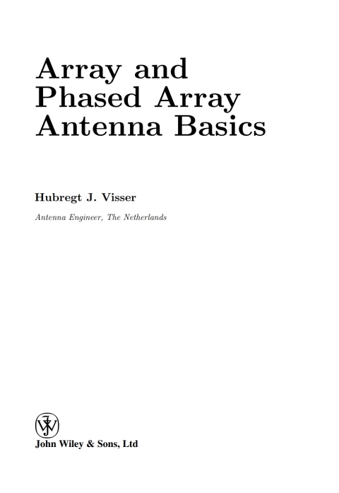 Cover image for book Array and Phased Array Antenna Basics