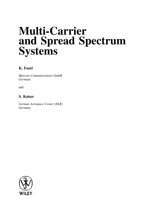 Cover image for book Multi-Carrier and Spread Spectrum Systems