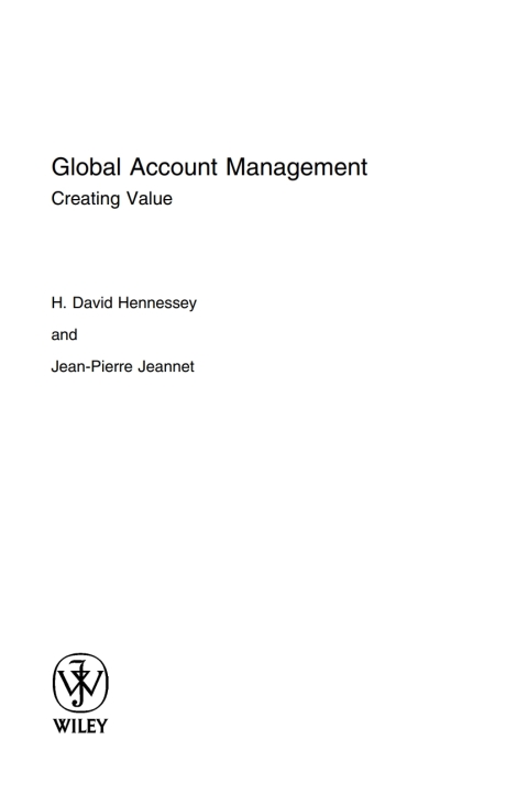 Cover image for book Global Account Management
