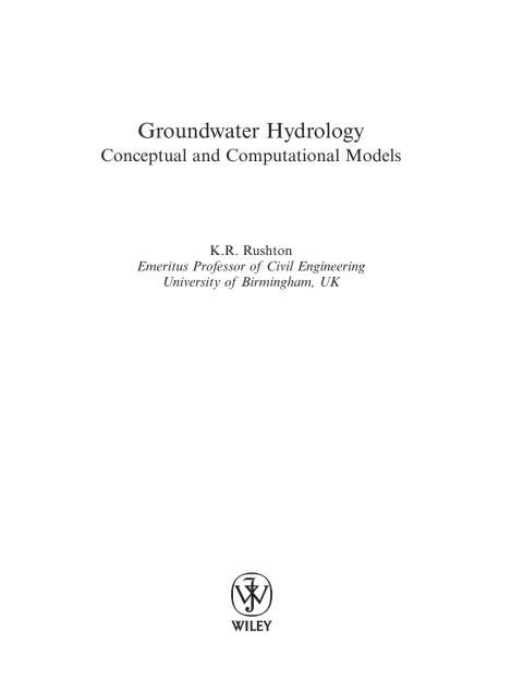 Cover image for book Groundwater Hydrology