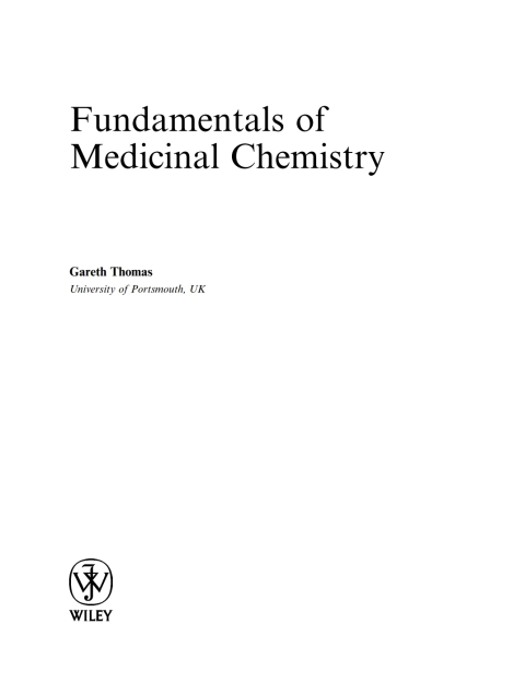 Cover image for book Fundamentals of Medicinal Chemistry