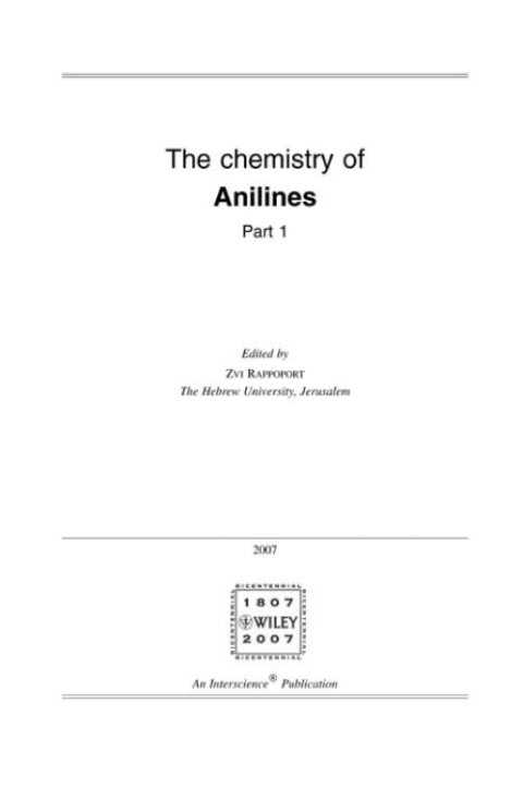 Cover image for book The Chemistry of Anilines, Part 1