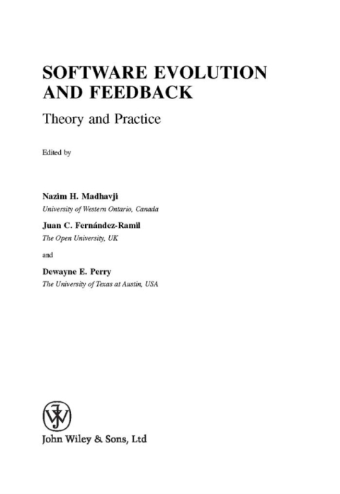Cover image for book Software Evolution and Feedback