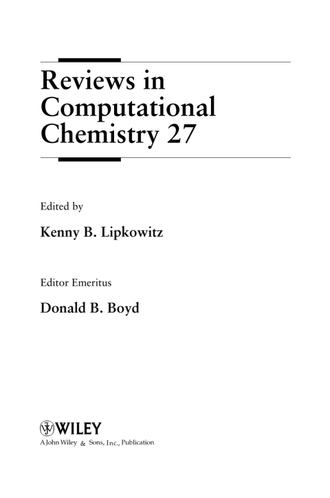 Reviews in Computational Chemistry 