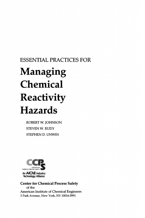 Essential Practices for Managing Chemical Reactivity Hazards 