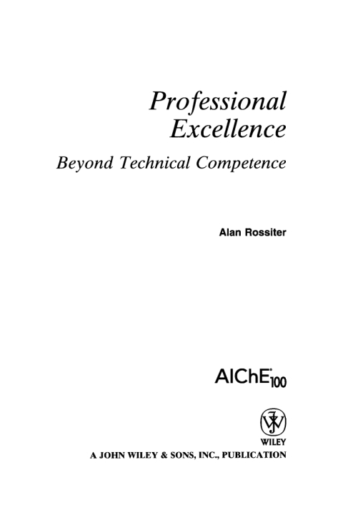 Cover image for book Professional Excellence