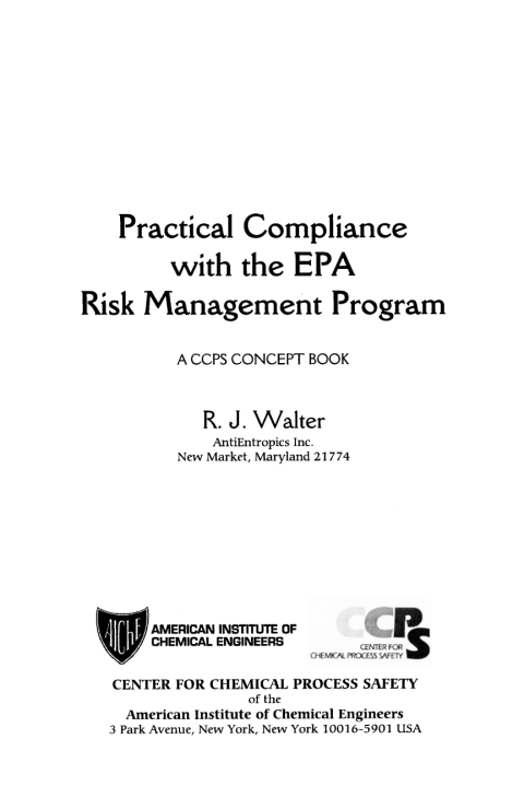 Cover image for book Practical Compliance with the EPA Risk Management Program