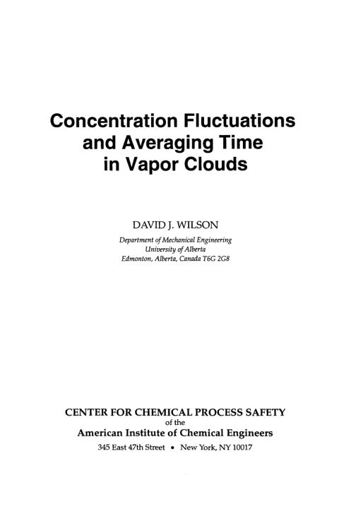 Concentration Fluctuations and Averaging Time in Vapor Clouds 