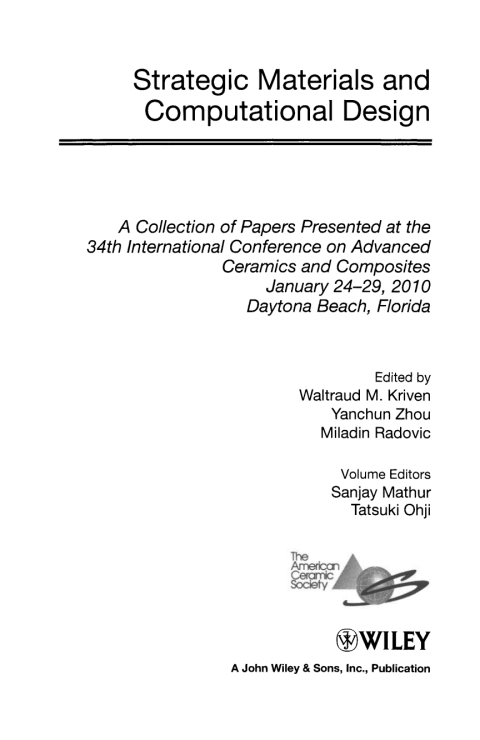 Cover image for book Strategic Materials and Computational Design