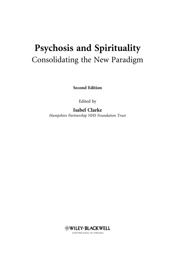 Psychosis and Spirituality