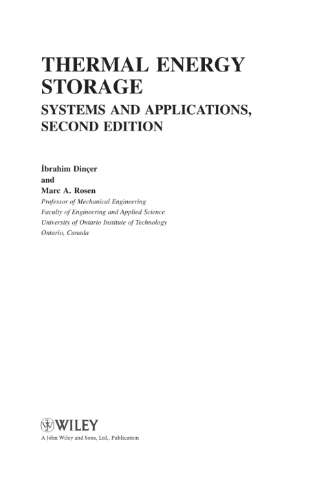 Cover image for book Thermal Energy Storage