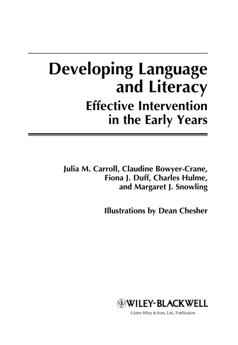 Cover image for book Developing Language and Literacy