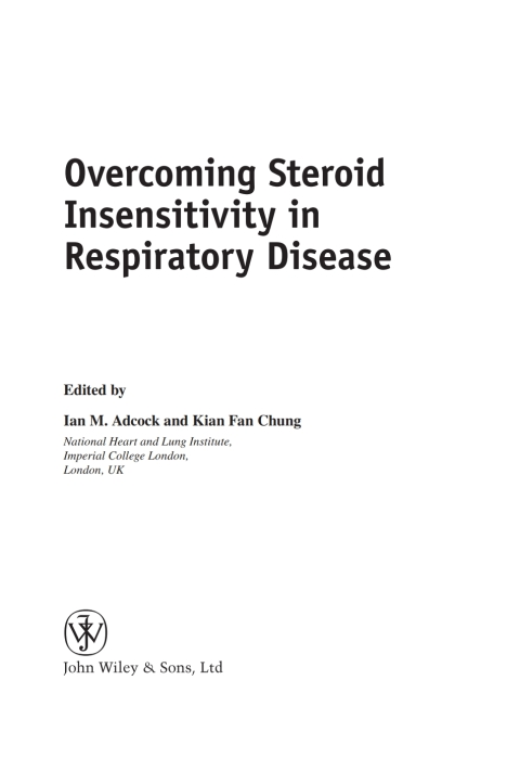 Cover image for book Overcoming Steroid Insensitivity in Respiratory Disease