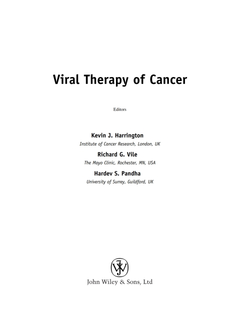 Cover image for book Viral Therapy of Cancer