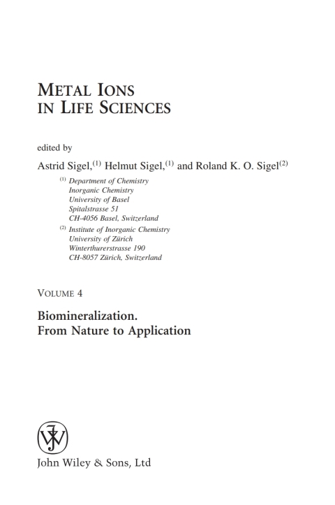Cover image for book Biomineralization: From Nature to Application