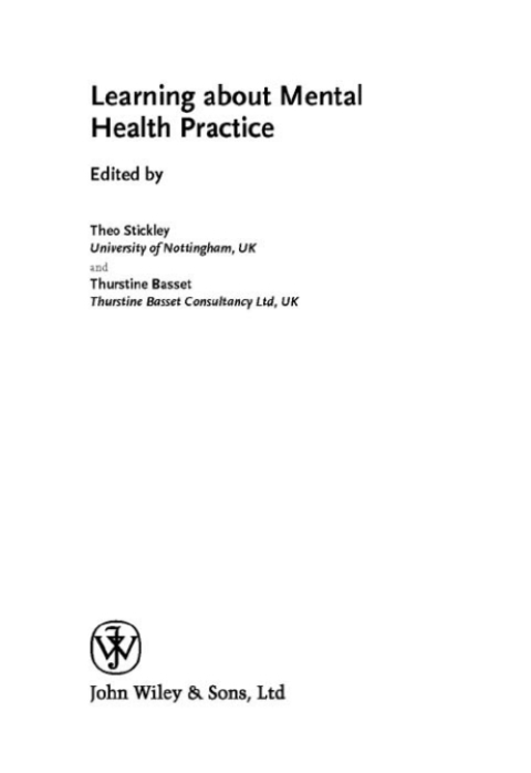 Cover image for book Learning About Mental Health Practice