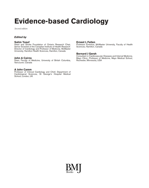 Cover image for book Evidence-Based Cardiology