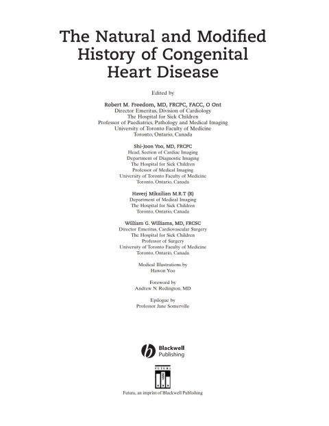 The Natural and Modified History of Congenital Heart Disease 