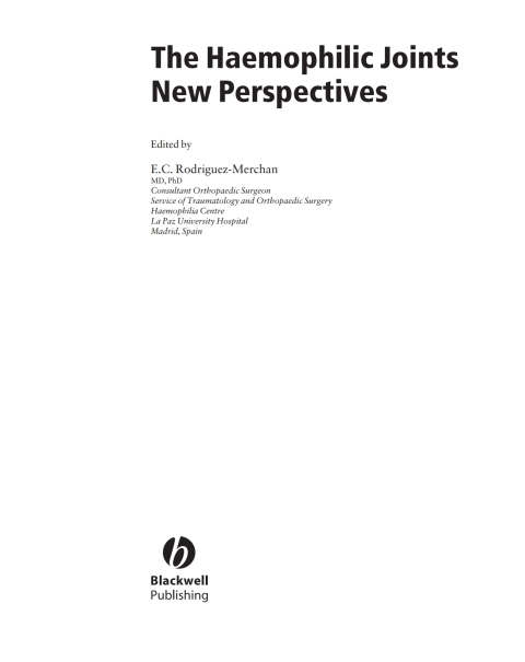Cover image for book The Haemophilic Joints