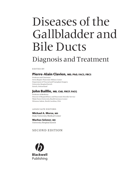 Cover image for book Diseases of the Gallbladder and Bile Ducts