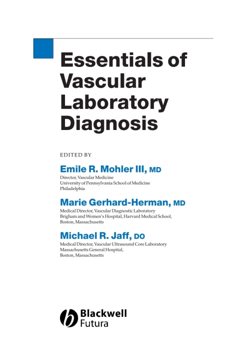 Cover image for book Essentials of Vascular Laboratory Diagnosis