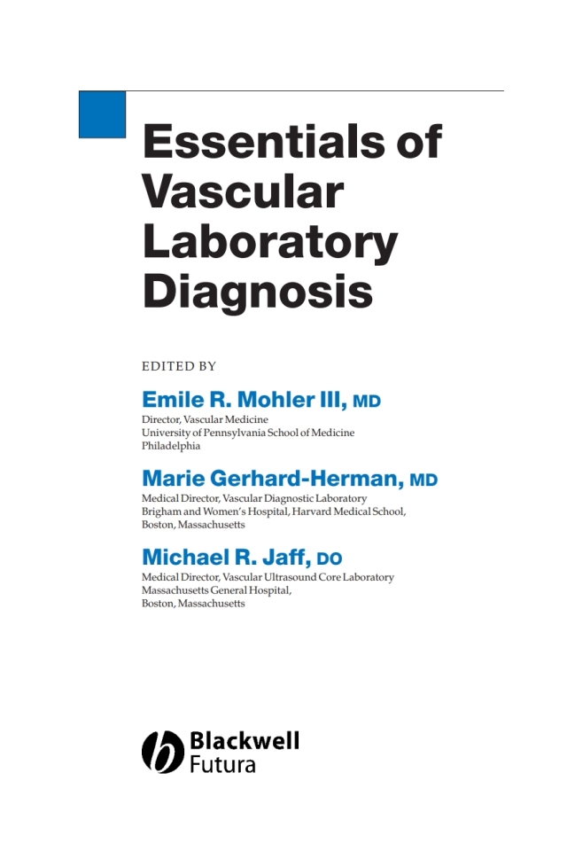 Essentials of Vascular Laboratory Diagnosis