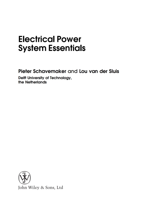 Cover image for book Electrical Power System Essentials