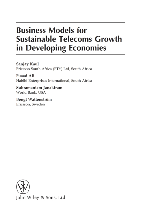 Cover image for book Business Models for Sustainable Telecoms Growth in Developing Economies