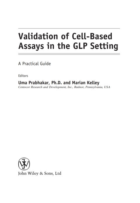 Cover image for book Validation of Cell-Based Assays in the GLP Setting