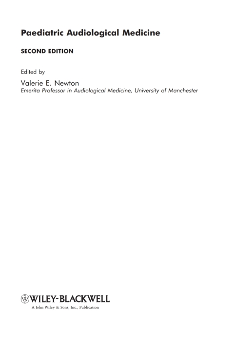 Cover image for book Paediatric Audiological Medicine