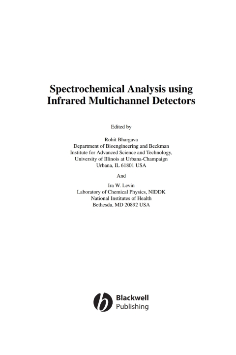 Spectrochemical Analysis Using Infrared Multichannel Detectors 
