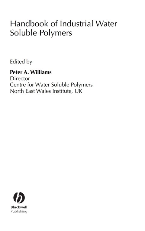 Handbook of Industrial Water Soluble Polymers 