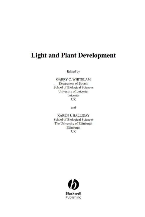 Cover image for book Annual Plant Reviews, Light and Plant Development
