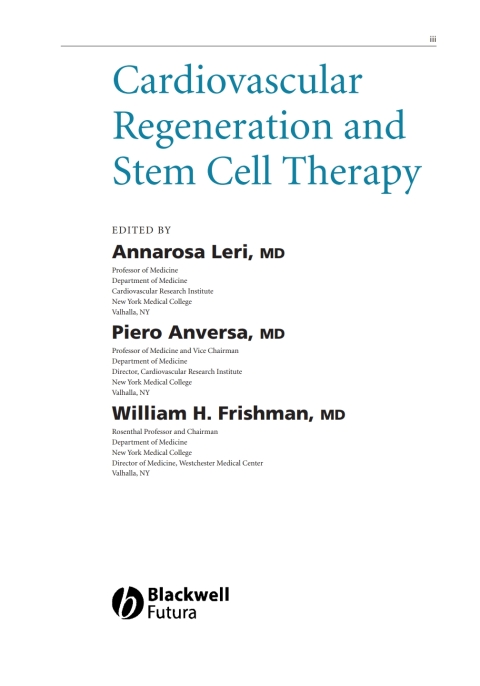 Cover image for book Cardiovascular Regeneration and Stem Cell Therapy