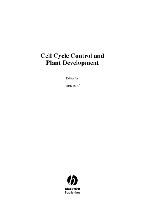 Cover image for book Annual Plant Reviews, Cell Cycle Control and Plant Development