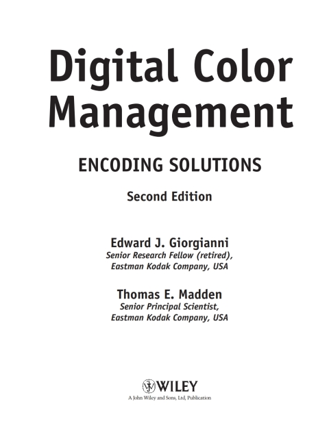 Cover image for book Digital Color Management: Encoding Solutions