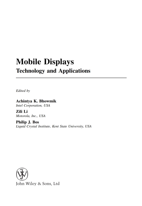 Cover image for book Mobile Displays