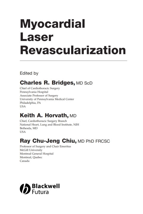 Cover image for book Myocardial Laser Revascularization