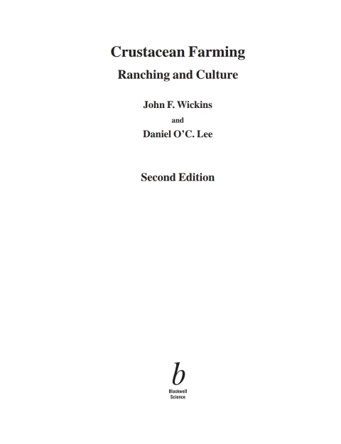 Cover image for book Crustacean Farming