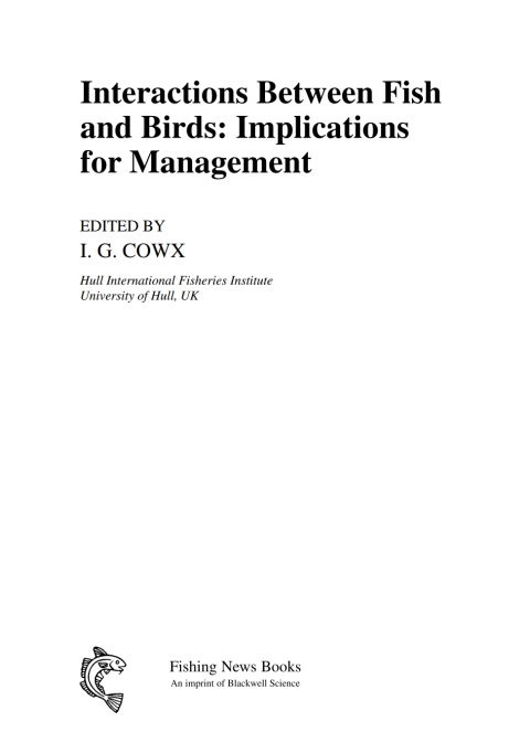 Cover image for book Interactions Between Fish and Birds