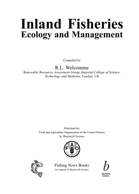 Cover image for book Inland Fisheries