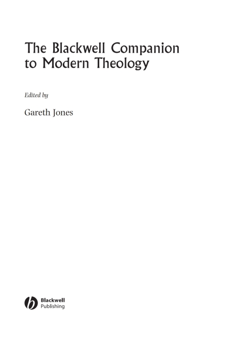 Cover image for book The Blackwell Companion to Modern Theology