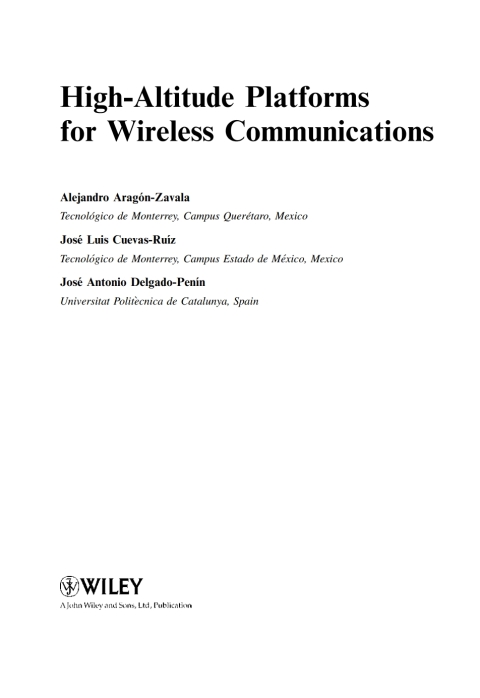 Cover image for book High-Altitude Platforms for Wireless Communications