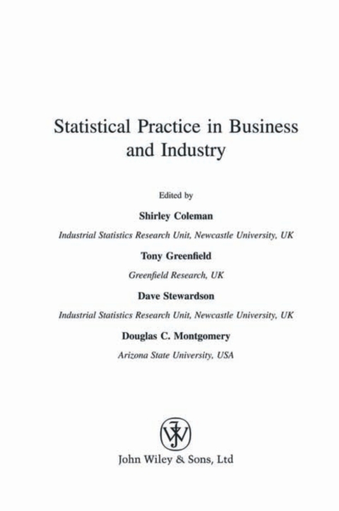 Cover image for book Statistical Practice in Business and Industry