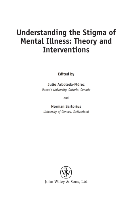 Cover image for book Understanding the Stigma of Mental Illness