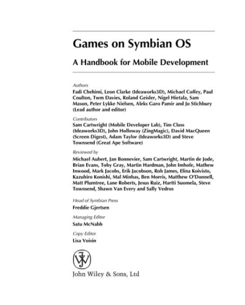 Games on Symbian OS: A Handbook for Mobile Development 